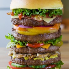 Huge burger photo